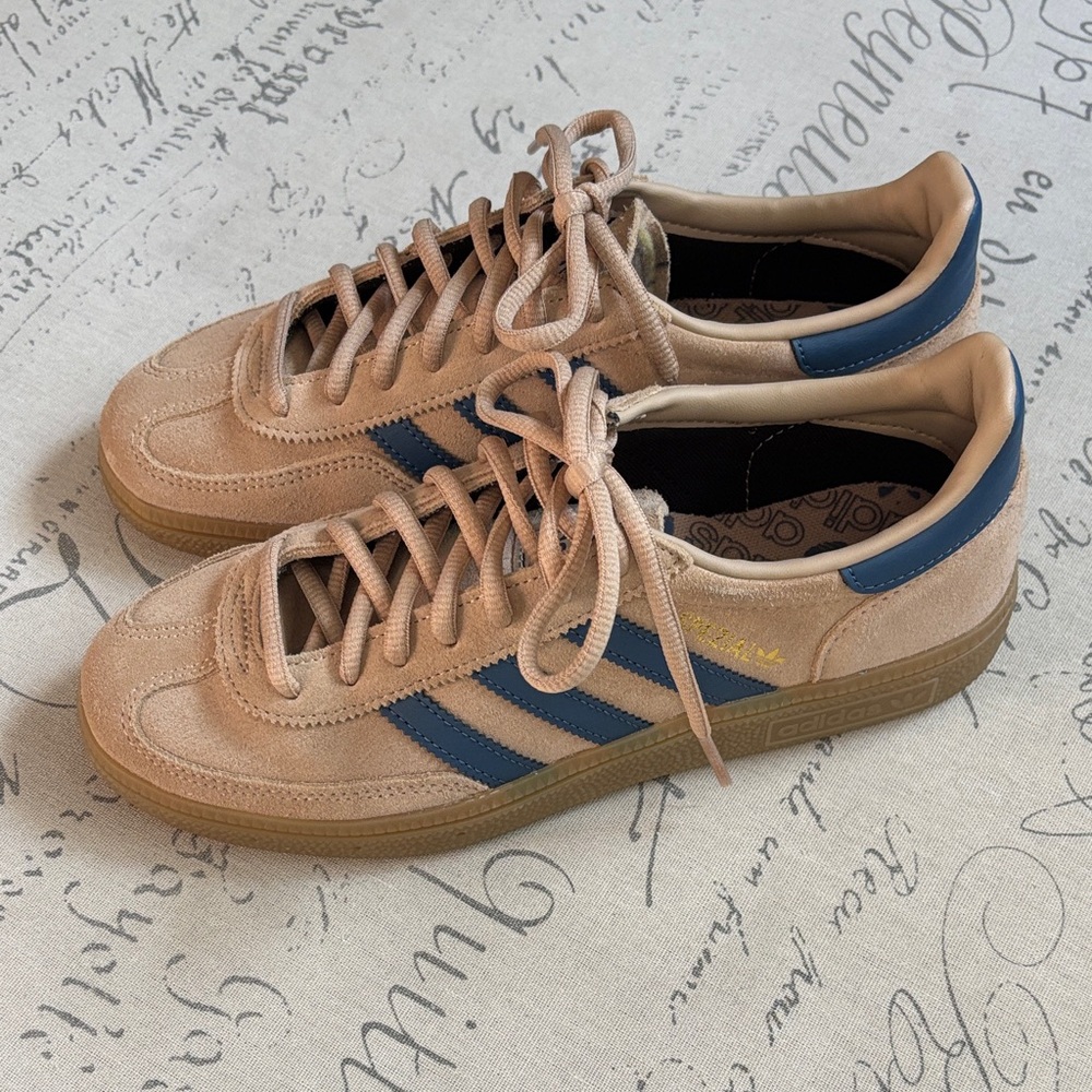 Adidas Spezial Beige and Navy Sneakers